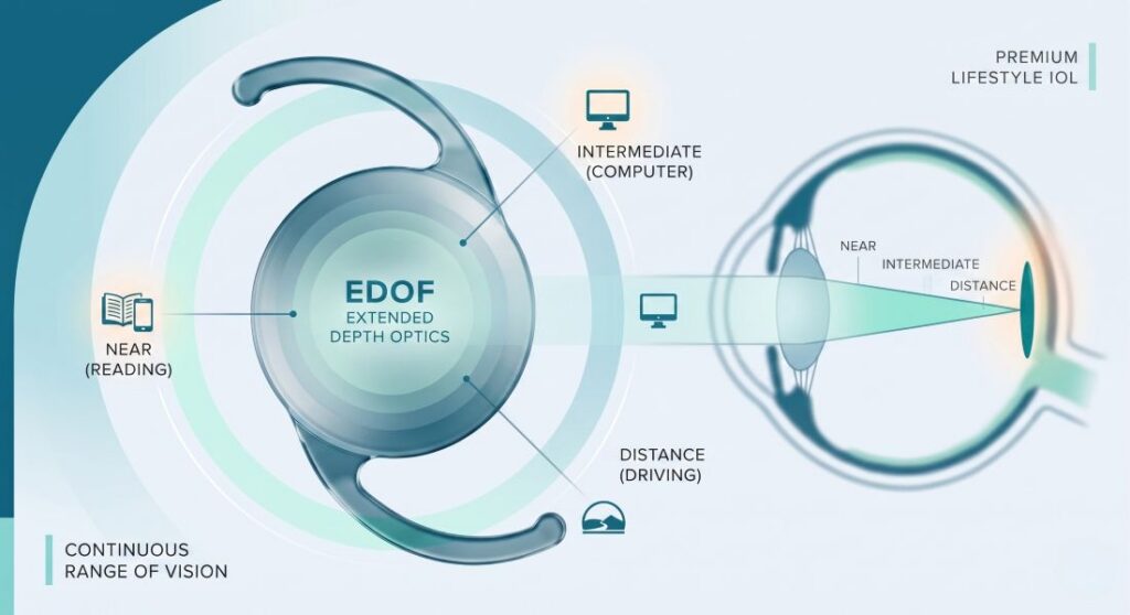 Extended Depth of Focus (EDOF) Lens Diagram - Better Eyes Las Vegas