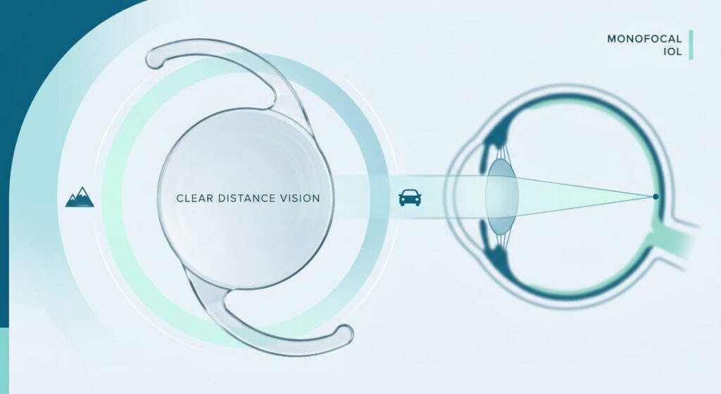 Monofocal Lens Diagram from Better Eyes Las Vegas